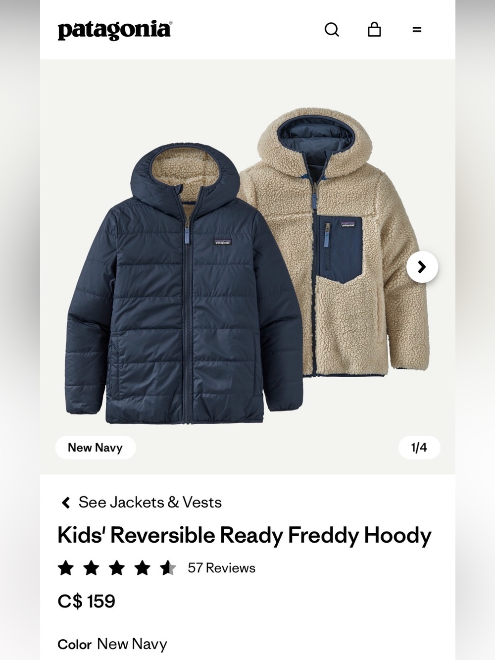 Patagonia Kids' Reversible Ready Freddy Hoody